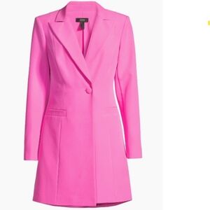 Aidan by Aidan Mattox  Barbiecore Pink Tuxedo Blazer Cocktail Mini Dress  Size 6